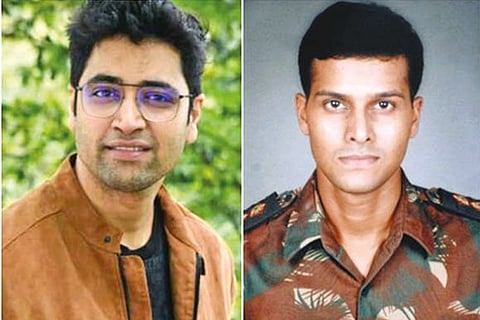 Adivi Sesh (left) portrays Major Sandeep Unnikrishnan in the film