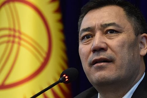 Kyrgyzstan President Sadyr Zhaparov. Image Courtesy: AFP