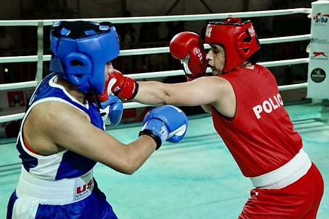 Glimpse of 5th Elite Women's National Boxing Championships 2021 (Source: Twitter/@BFI_official)