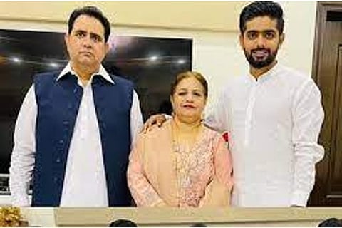Babar Azam with his family  (Image source: IANS)
