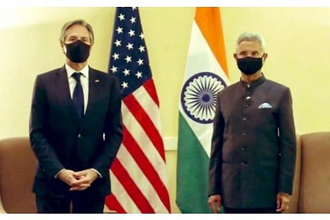 US Secretary Antony Blinken(Left) India's External Affairs Minister(Right) (Image Courtesy: IANS)