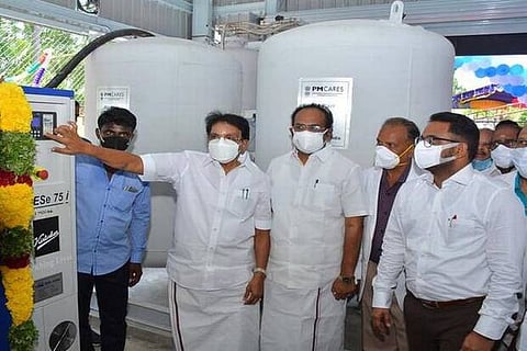 Ministers inaugurate 1,000 litre capacity Oxygen plant installed at Aruppukottai GH