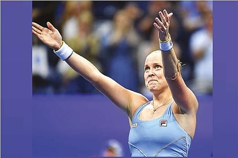 Shelby Rogers is ecstatic after defeating Ashleigh Barty