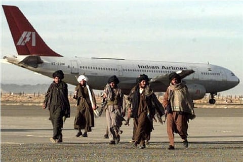 File photo: Reuters;The Indian Airlines flight hijacked to Kandahar in 1999