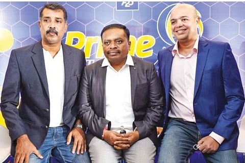 Thulasi Reddy, PC Hanimi Reddy of Chennai Blitz with Baseline Ventures India?s MD Tuhin Mishra