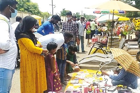 Crowd at Pallavaram weekly market on Friday.