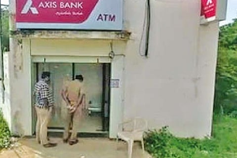 The ATM outlet that was looted.