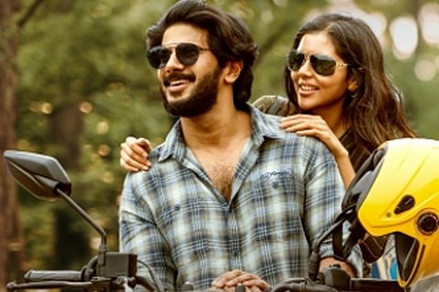 Dulquer Salmaan and Kalyani Priyadarshan from Hanu-Man