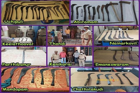 Weapons seized in Ramanathapuram district