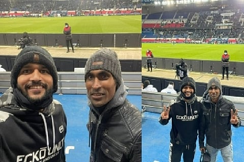Pramod Bhagat and Sukant Kadam were in Paris to witness a Lionel Messi-starrer PSG game
