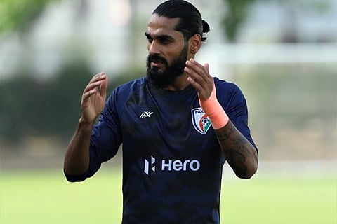 India footballer Sandesh Jhingan (Image Courtesy: ANI)