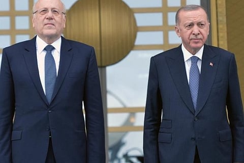 Turkish President and Lebanese PM (IANS)