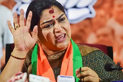 Actor-turned-politician Khushbu Sundar (Image Courtesy: PTI)