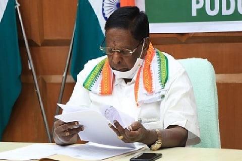 former Chief Minister of Puducherry, V. Narayanasamy