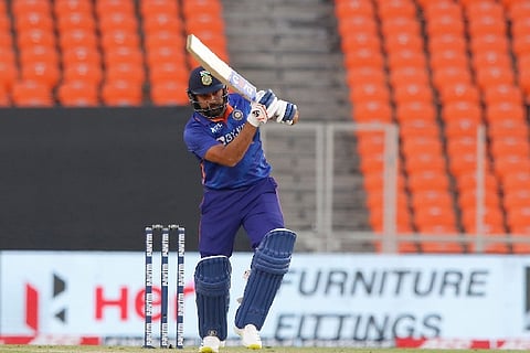 Rohit Sharma scores 44th half century (Credit: Twitter/@BCCI)