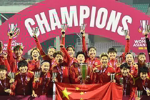 The winning Chinese team. Image Courtesy: AFP