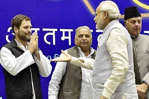 Prime Minister Narendra Modi and Congress leader Rahul Gandhi (Credit: PTI)