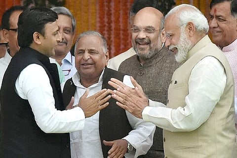 Prime Minister Narendra Modi and Akhilesh Yadav