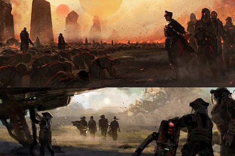 Snaps from 'Rebel Moon' (Image source: Twitter/@ZackSnyder)