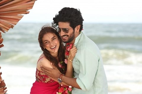 Dulquer with Aditi.
