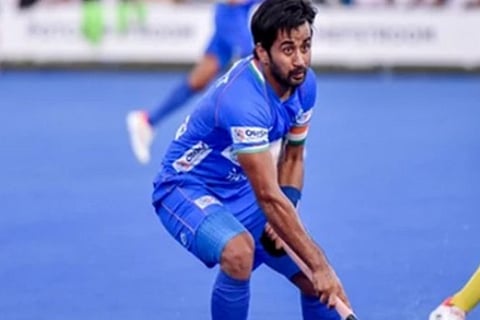 Indian Hockey captain Manpreet Singh (Image Credit: ANI)