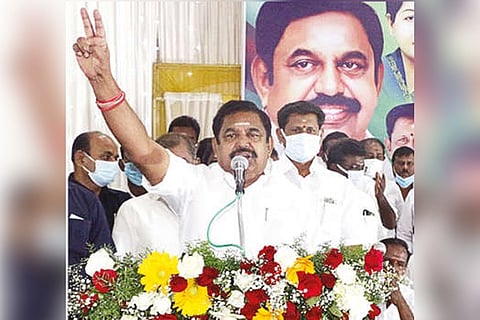 EPS addressing a rally in Salem on Sunday