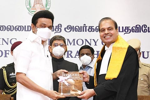 CM Stalin wished the new Chief Justice of Madras High Court Munishwar Nath Bhandari