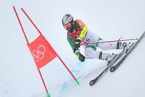 Skier Mohammad Arif Khan (Image Credit: ANI)