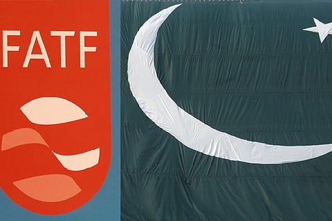 FATF logo and the Pakistan flag (Reuters)