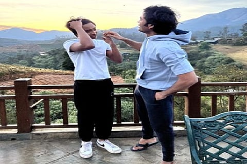 Dhanush with his son Yatra (Credit: Instagram/@dhanushkraja)