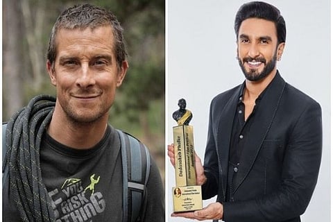 Bear Grylls and Ranveer Singh (Image Courtesy: ANI)