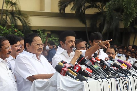 TN CM and DMK cheif MK Stalin address on victory in TN urban polls (File Photo)