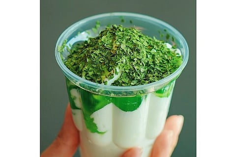 Mcdonald?s Cilantro sundae, Vanilla Ice Cream with coriander toppings (Image Credit: Twitter)