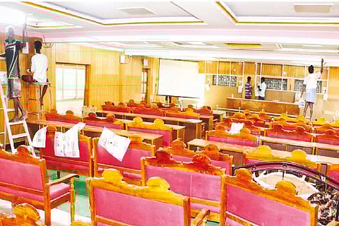 The Vellore Corporation council hall getting ready to welcome new members