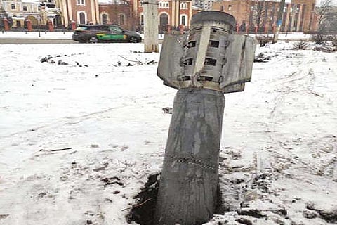 Image of an unexploded missile in Kharkiv sent by a Tamil Nadu student