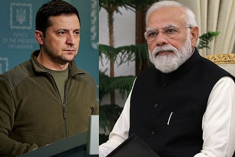 Zelensky; Modi. Image Courtesy: Reuters