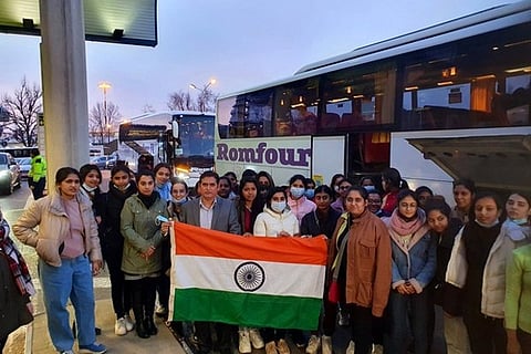 A total of 219 Indian nationals took off from Romania for Mumbai. (Photo Credit: EAM Jaishankar twit
