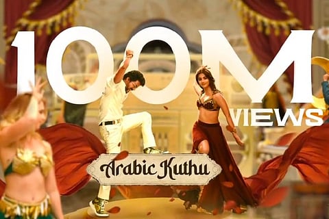 'Arabic Kuthu', the first single from 'Beast' hits 100 million views (Screengrab)