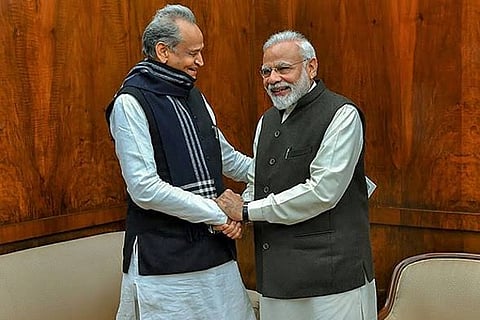 Rajasthan CM Gehlot and PM Modi (Image credit: PTI)