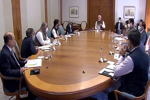 PM Modi chairs high-level meeting on Ukraine crisis (ANI)