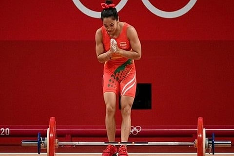 Weightlifter Mirabai Chanu (Image Credit: ANI)