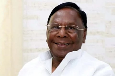 Senior Congress leader and former Chief Minister of Puducherry, V. Narayanasamy (Source: IANS)