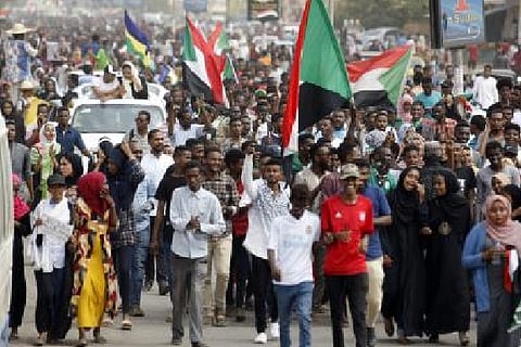 Mass demonstrations demanding civilian rule started on Sunday in the Sudan's capital Khartoum