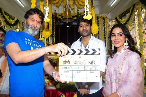 Dhanush's film 'Vaathi' shoot starts with a pooja