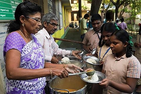 42 lakh school children were benefited from the noon-meal scheme (File)