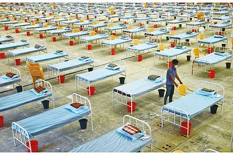 As many as 904 beds have been kept ready at the Chennai trade centre following the rise in COVID