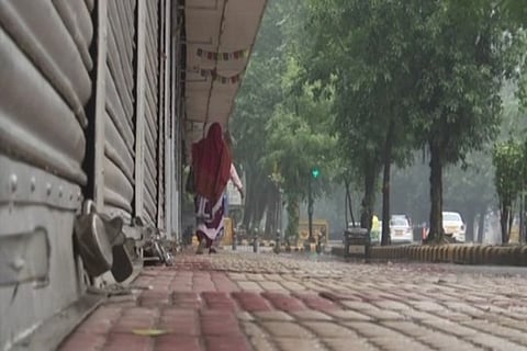 The shops were shut with only the essential services operational (Image credit: ANI)