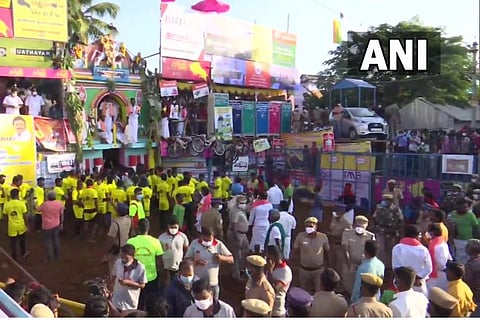 Visual from the Jallikattu competition in Madurai in Tamil Nadu (Photo/ANI)