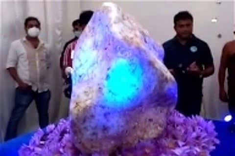 World's largest sapphire cluster (Image Credit: IANS)