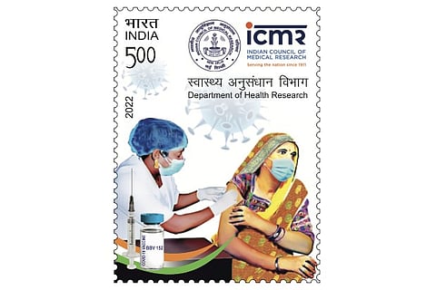 The special stamp (Image credit: Twitter/@Dr Mansukh Mandaviya)